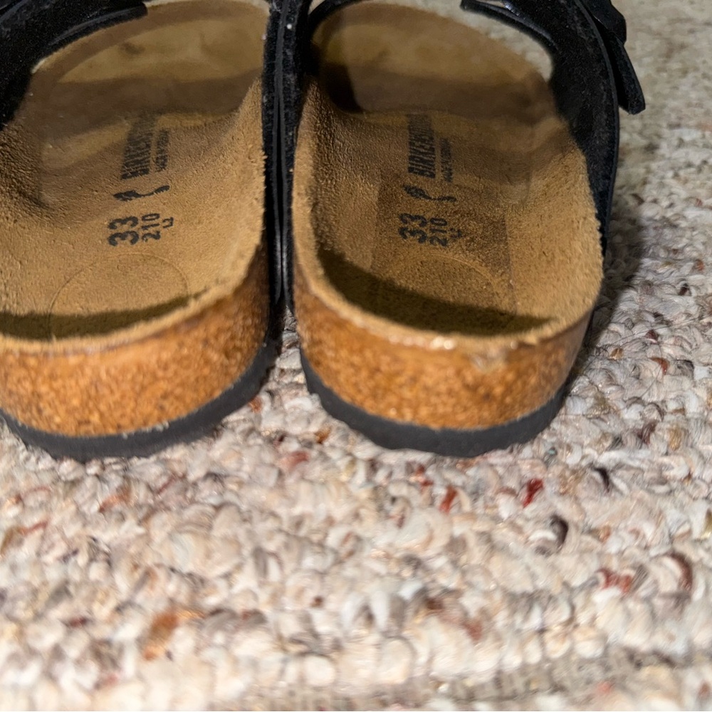 Birkenstock Slip-on Buckle Sandals Kids Black Size 33 US 2 - Picture 5 of 8